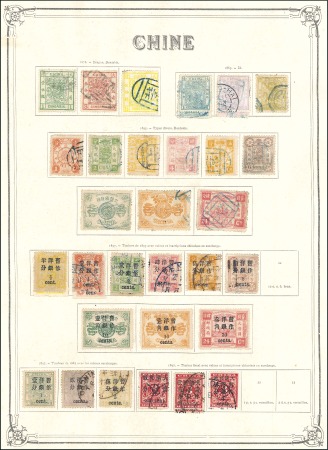 Stamp of China 1878-1913, Imperial China on old-time pages, Large