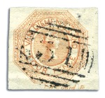 Stamp of Australia » Tasmania 1853 4d Orange pl.1 2nd state, two used from pos.1