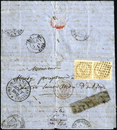 Stamp of Colonies françaises » Martinique Correspondance d'Armées : 10c Aigle en paire avec