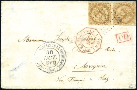 Stamp of Colonies françaises » Indochine Correspondance d'Armées : Variété 10c Aigle couché