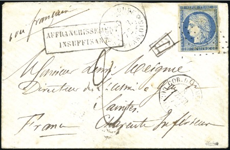 Stamp of Colonies françaises » Guadeloupe Correspondance d'Armées : 20c Cérès obl. losange m