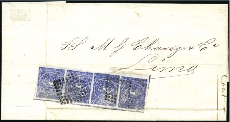 Stamp of Ecuador » 1865-72 First Issue 1/2r Faded blue, 4th printing, bottom right corner