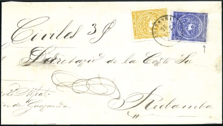 Stamp of Ecuador » 1865-72 First Issue 1/2r Faded dark blue, 4th printing, showing printi