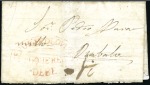 Stamp of Colombia 1832 (ca.) Two folded covers from Tuqueres to Otav