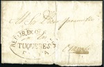 Stamp of Colombia 1832 (ca.) Two folded covers from Tuqueres to Otav