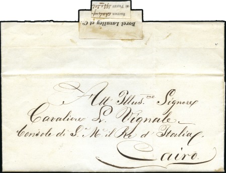 Stamp of Egypt » Early Letters 1868 Entire written from the Borel Lavalley Compan