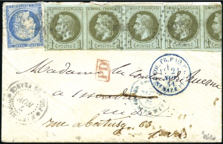 Stamp of Colonies françaises » Martinique 1863-92 Correspondance d'Armées : Lot de 5 lettres