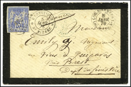 Stamp of Colonies françaises » Martinique Correspondance d'Armées : 25c Sage outremer obl. M