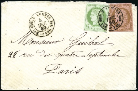 Stamp of Colonies françaises » Guyane française Correspondance d'Armées : 10c +5c Cérès, bien marg