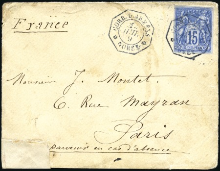 Stamp of Colonies françaises » Sénégal Correspondance d'Armées : 15c Sage obl. càd bleu C