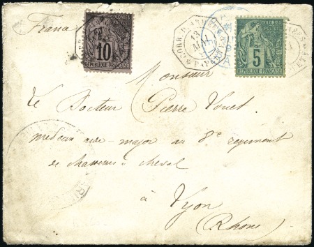Stamp of Colonies françaises » Tahiti Correspondance d'Armées : 5c +10c, déf., Alphée Du