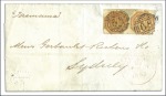 Stamp of Australia » Tasmania 1855 (Sep 29) & 1855 (Jul 11) Pair of covers, one 