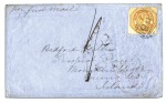 Stamp of Australia » Tasmania 1855 (Sep 29) & 1855 (Jul 11) Pair of covers, one 