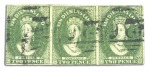 Stamp of Australia » Tasmania 1855 2d Green used selection of seven singles, a p