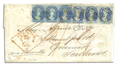 Stamp of Australia » Tasmania Mixed Issue Franking with the 4d wmk Large Star an