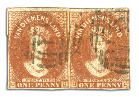 Stamp of Australia » Tasmania 1856-57 Pelure paper 1d deep-red brown used select