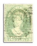 Stamp of Australia » Tasmania 1856-57 2d Dull Emerald-Green used selection of 6 