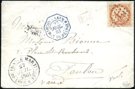 Stamp of Colonies françaises » Martinique Correspondance d'Armées :  Superbe 40c Aigle obl. 