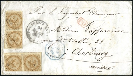 Stamp of Colonies françaises » Martinique Correspondance d'Armées :  Deux paires 10c Aigle d