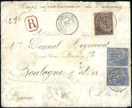 Stamp of Colonies françaises » Bénin Correspondance d'Armées : Paire de 15c +25c Alphée