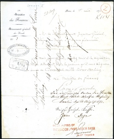 Stamp of France GUERRE DE 1870-71

1871 Lettre à en-tête du Mini