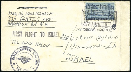 Stamp of Czechoslovakia 1948 Airmail first flight cover from NEW YORK to T