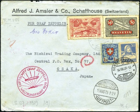 Stamp of Large Lots and Collections 1924-37, Zeppelin 140 covers/cards showing a wealt