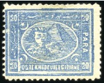 Stamp of Egypt » 1872-75 Penasson 20pa blue, attractive sel'n of 5 unused & used sin