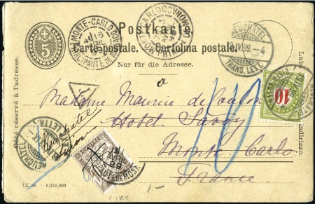 Stamp of Colonies françaises » Monaco 1867-2004, Intéressante présentation de courriers