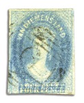 Stamp of Australia » Tasmania 1857-69 4d Blue selection of the different shades 
