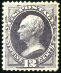 Stamp of United States 1870-80, 7c, 12c, 30c, 90c (probably reperf), mint