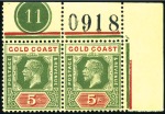 Stamp of Gold Coast 1884-1902, Mint selection with 1884-91 1s pair, 18