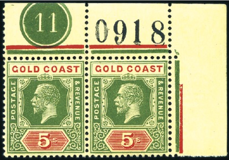 Stamp of Gold Coast 1884-1902, Mint selection with 1884-91 1s pair, 18