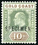Stamp of Gold Coast 1884-1902, Mint selection with 1884-91 1s pair, 18