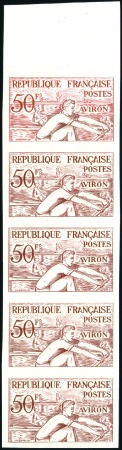Stamp of France 1953 Jeux Olympiques Helsinki, série de 6 valeurs 