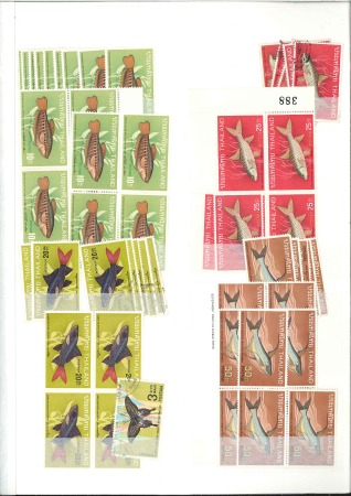 Stamp of Thailand 1968-1980, Substantial mint nh assemblage of compl