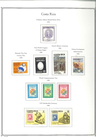 Stamp of Costa Rica 1863-2004, Fresh clean mint collection, highly com
