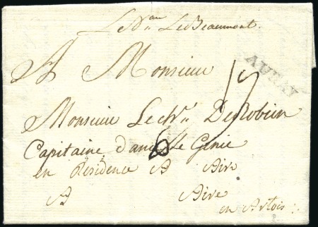 Stamp of China 1770 Letter from Canton to France, written in Fren