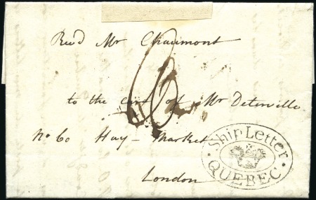Stamp of Canada 1800 Letter to GB from the Bishop of Quebec with "