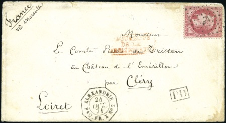 Stamp of France » Collections 1736-1874, Sept lettres d'Alexandrie dont très pré