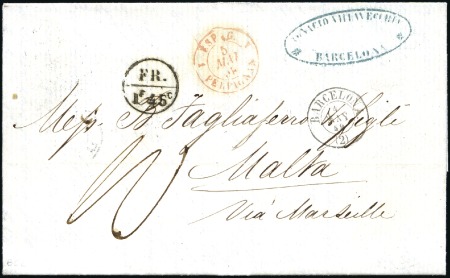 Stamp of France » Collections 1844-64, 18 lettres préphila de l'étranger pour la
