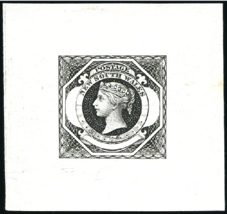 Stamp of Australia » New South Wales 1854 Diadem later die proofs in rose-red and black