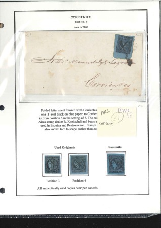 Stamp of Argentina 1856-60, CORRIENTES: Lovely collection of mint, us