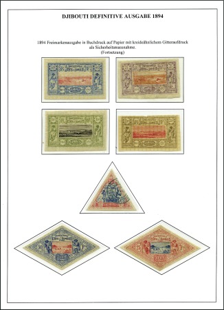 Stamp of Colonies françaises » Côtes des Somalis 1892-1977, Importante collection d'exposition mont