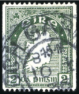 Stamp of Ireland 1922-26 Map of Ireland 2d grey-green perf.15 x imp