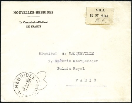 Stamp of New Hebrides 1919-76, Group of 123 "O.C.S" covers mostly from t