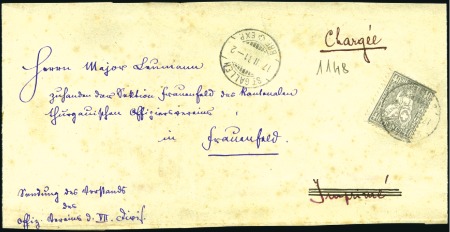 Stamp of Switzerland / Schweiz » Sitzende Helvetia Gezaehnt » Briefmarken 1881 Faserpapier 40C grau, wunderschöne tiefe Farbe, entwertet ST.G