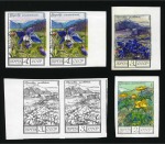Stamp of Russia » Soviet Union 1976 Flowers of Caucasus 2K & 3k IMPERFORATE, 4k I