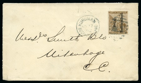 Stamp of Bechuanaland » Postal History & Cancellations KURUMAN: Collection written up on 4 album pages