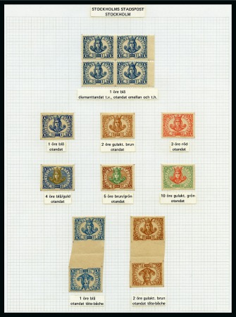 Stamp of Sweden 1887-1926 STOCKHOLM Local Post collection in two albums,